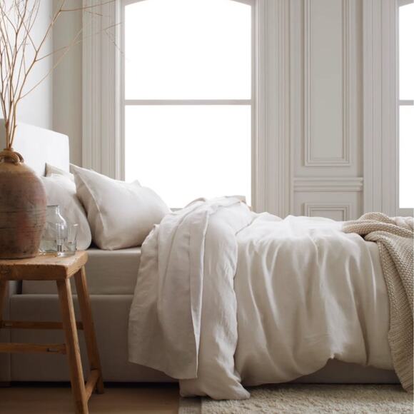 Quince European Linen Duvet Cover - Full/Queen Size Sand NWOT - Picture 1 of 6